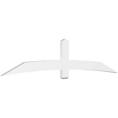 Ekena Millwork Bellingham Architectural Grade PVC Gable Bracket, 108"W x 22 1/2"H x 2"D x 6"F, 5/12 Pitch GBP108X23X0206BEL00